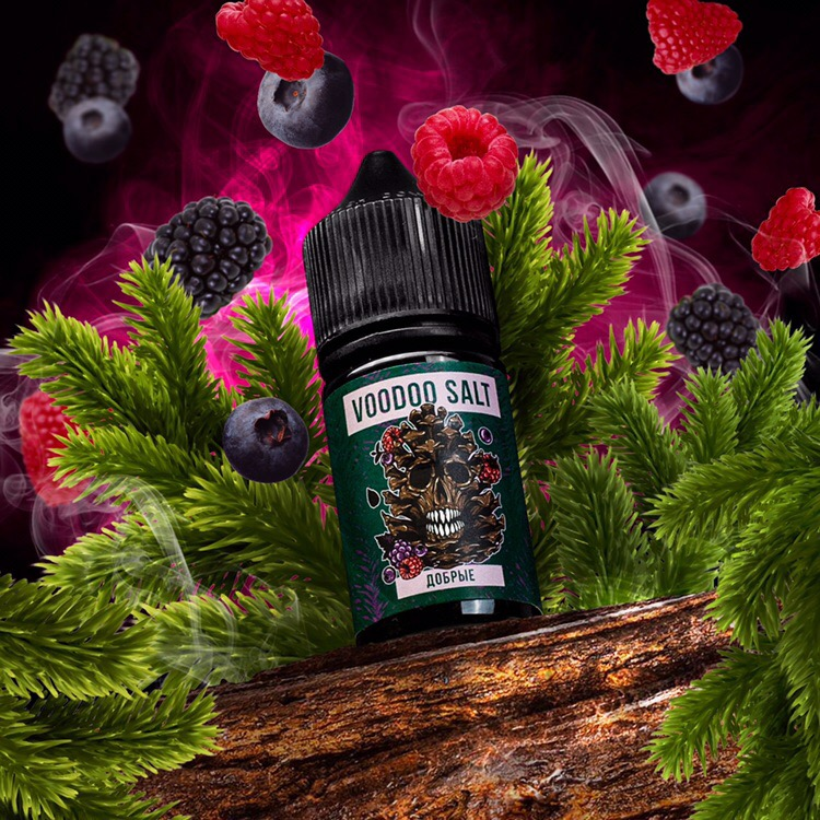 Жидкость BOSHKI SALT STRONG - Добрые (Хвойный щербет, Лесные ягоды) 30 мл