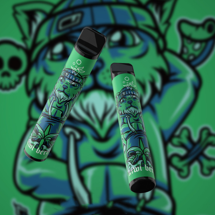 Одноразовая электронная сигарета ELF BAR Lux 1500 - Strawberry Kiwi