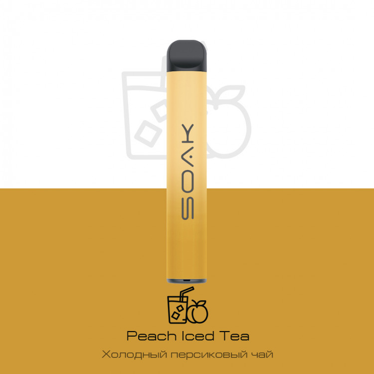 Одноразовая электронная сигарета Soak Q - Peach Iced Tea