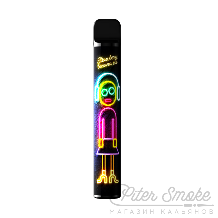 Одноразовая электронная сигарета Crash 1700 - Strawberry Banana Ice (Клубника, Банан, Лед)