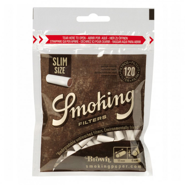 Фильтры для самокруток Smoking Slim Brown (120 шт)