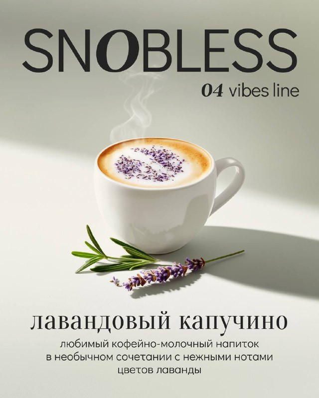 Табак SNOBLESS Vibes 25 гр - Lavender Cappuccino (Лавандовый капучино)